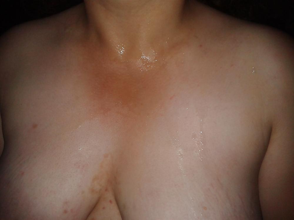 13P Cum over pussie and tits