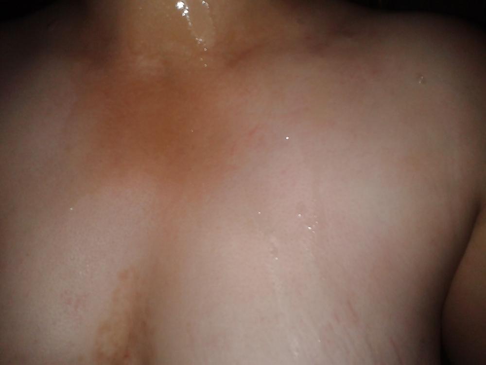 13P Cum over pussie and tits