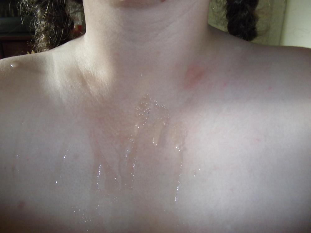13P Cum over pussie and tits