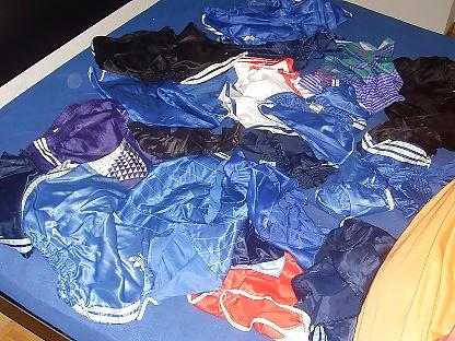 11P My cock with cock rings and shiny shorts