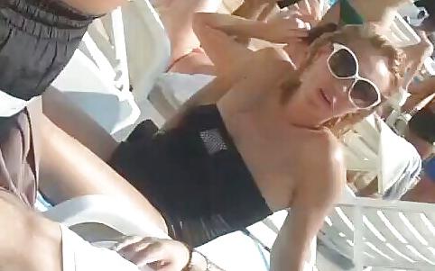 25P Spy sexy teens in pool romanian