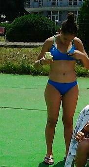 25P Spy sexy teens in pool romanian