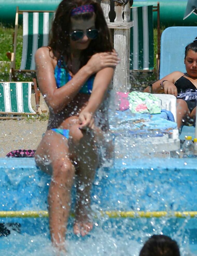 25P Spy sexy teens in pool romanian