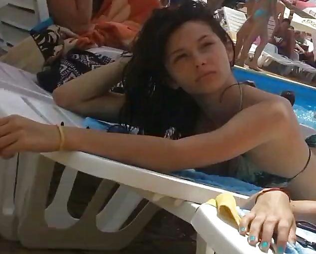 25P Spy sexy teens in pool romanian