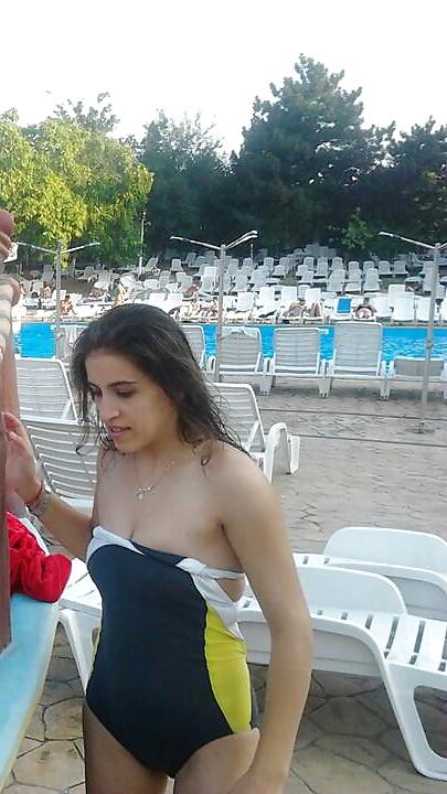 25P Spy sexy teens in pool romanian