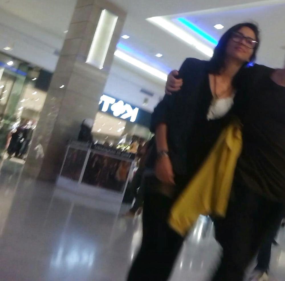 25P Spy old + young in mall romanian