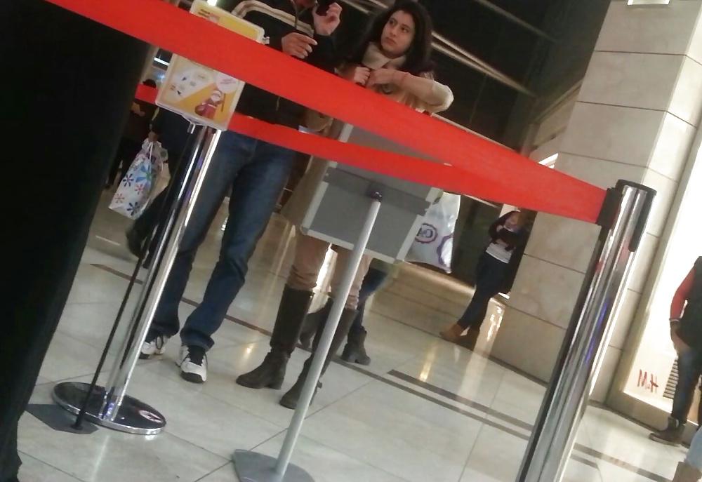 25P Spy old + young in mall romanian