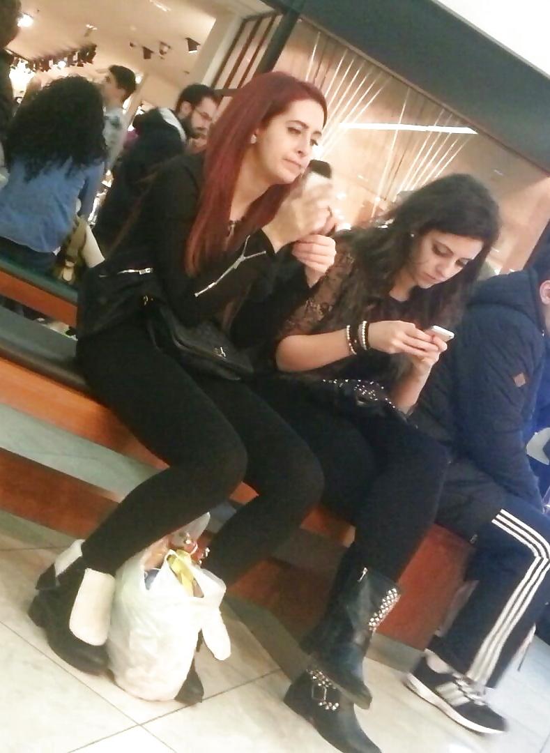 25P Spy old + young in mall romanian