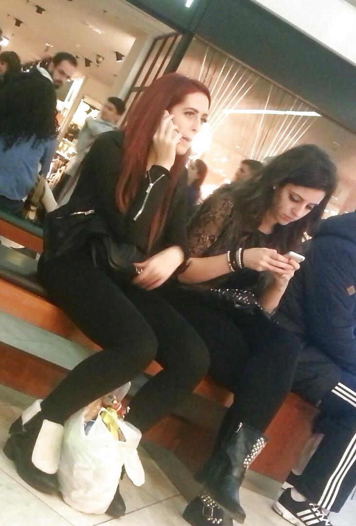 25P Spy old + young in mall romanian
