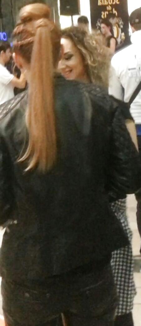 25P Spy old + young in mall romanian