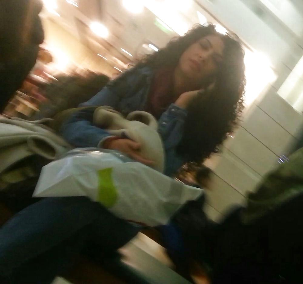 25P Spy old + young in mall romanian