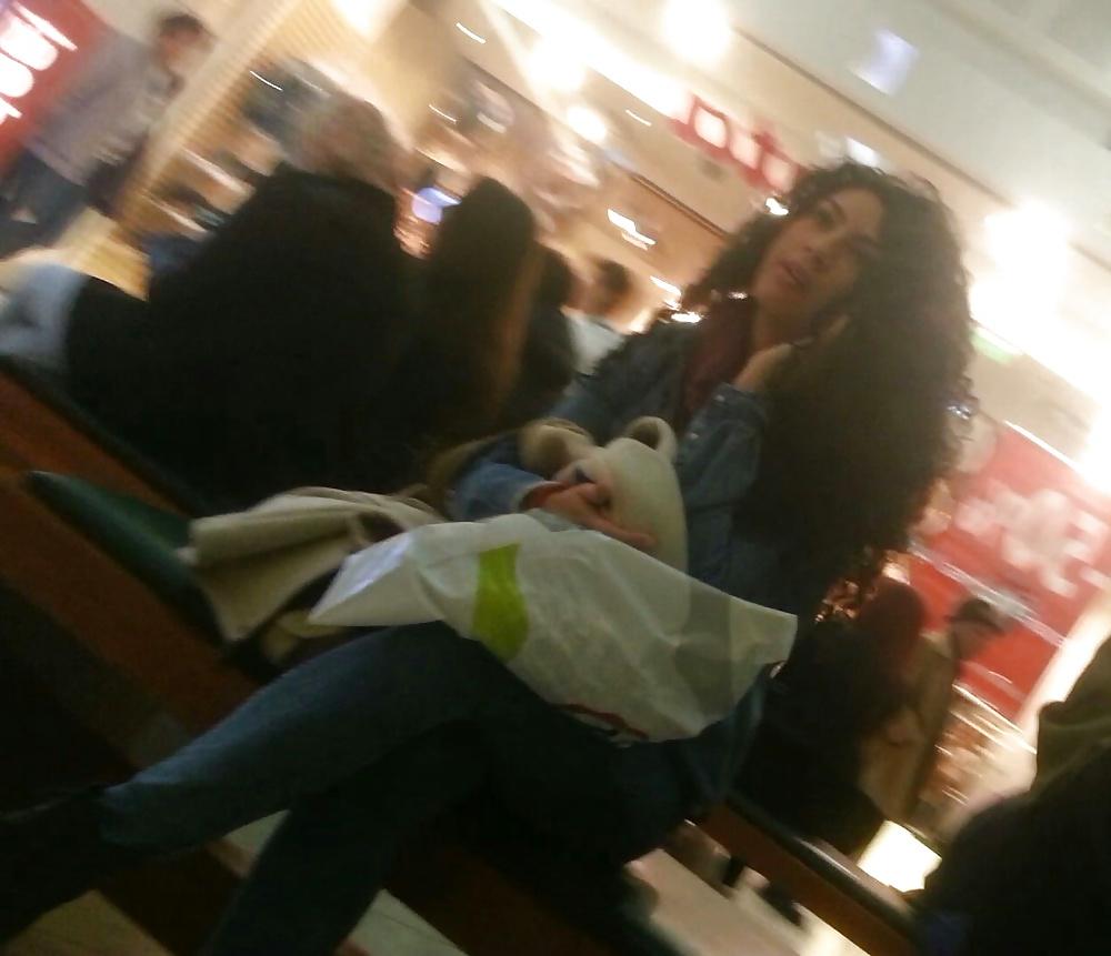 25P Spy old + young in mall romanian