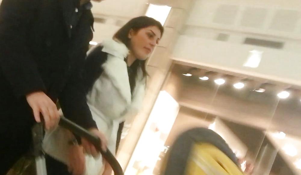 25P Spy old + young in mall romanian