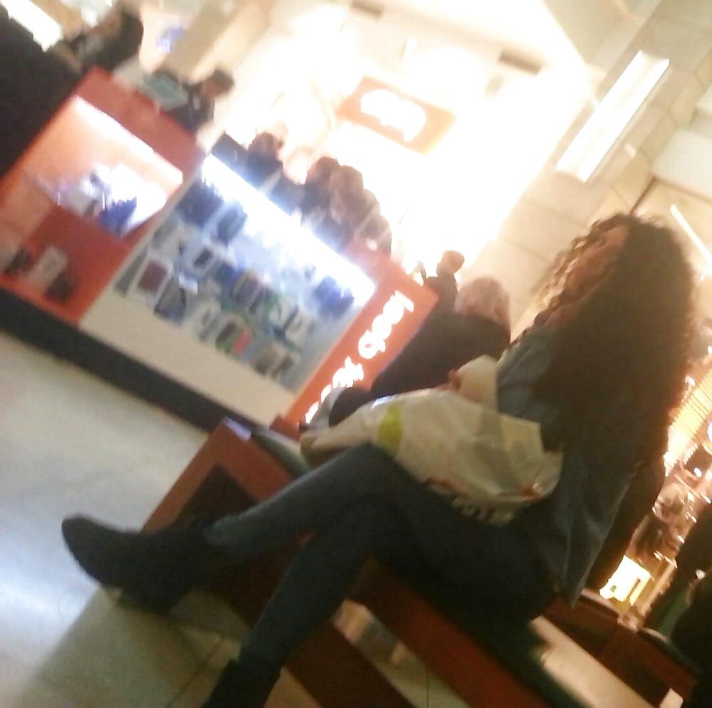 25P Spy old + young in mall romanian