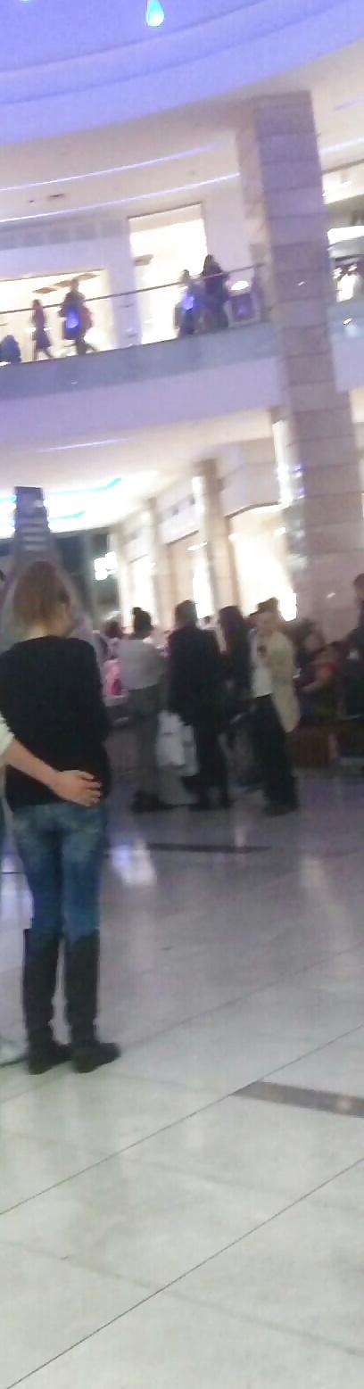 25P Spy old + young in mall romanian