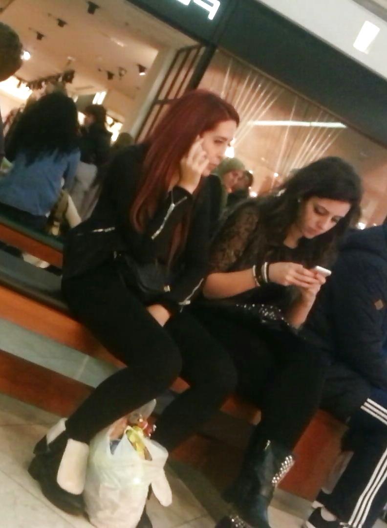 25P Spy old + young in mall romanian