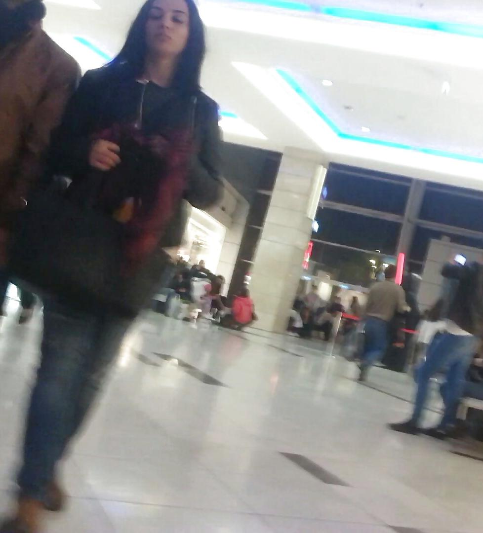 25P Spy old + young in mall romanian