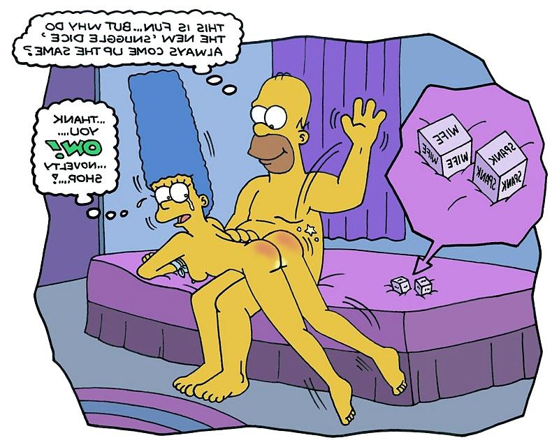 7P Marge Simpson spanked