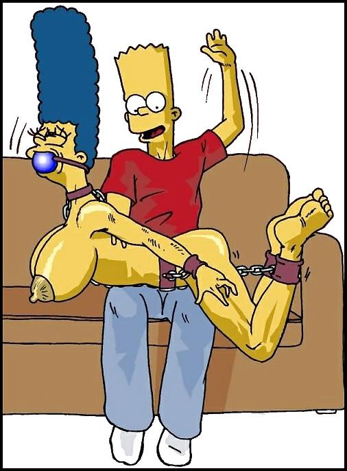 7P Marge Simpson spanked