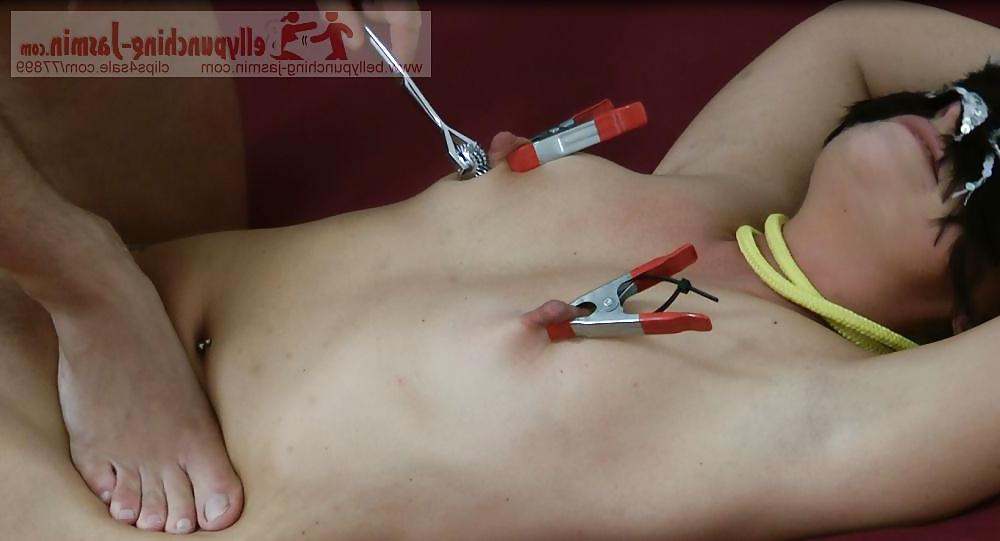 6P Belly Punching and Tit Torture for Jasmin