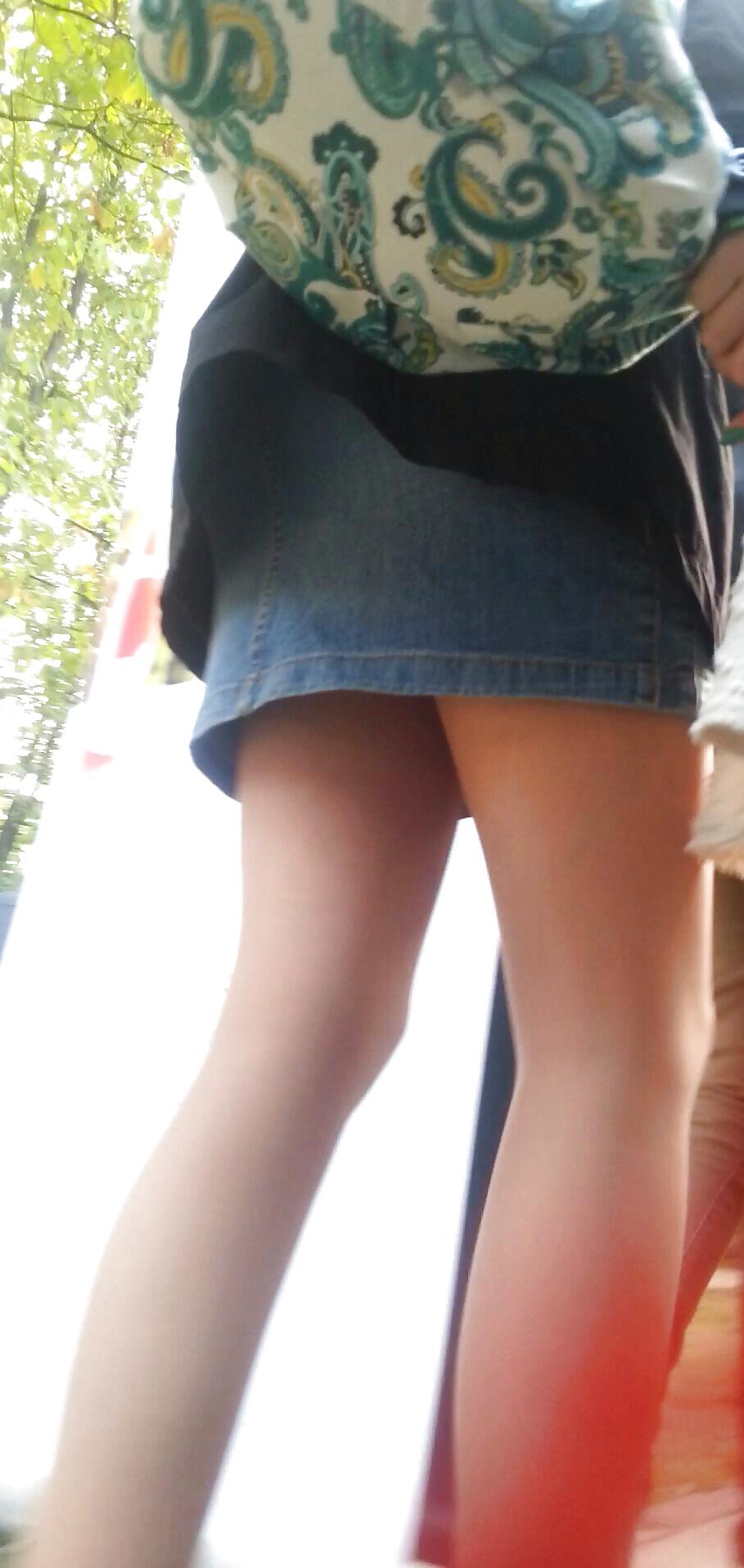 16P Spy sexy teens skirt and nylon romanian