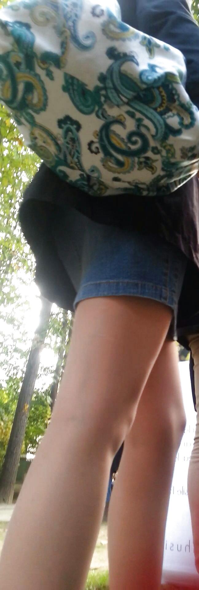 16P Spy sexy teens skirt and nylon romanian