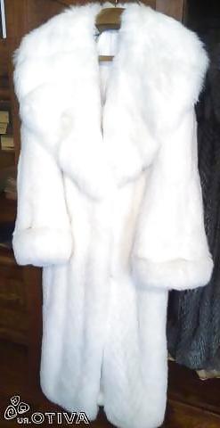 4P Super white fox fur coats