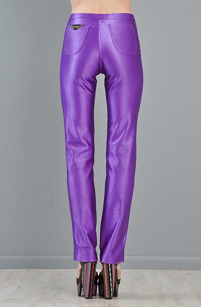 25P PURPLE SPANDEX DISCO PANTS