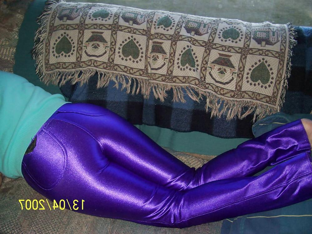 25P PURPLE SPANDEX DISCO PANTS