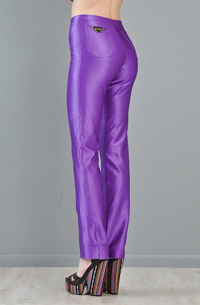 25P PURPLE SPANDEX DISCO PANTS