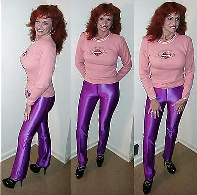 25P PURPLE SPANDEX DISCO PANTS