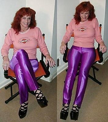 25P PURPLE SPANDEX DISCO PANTS