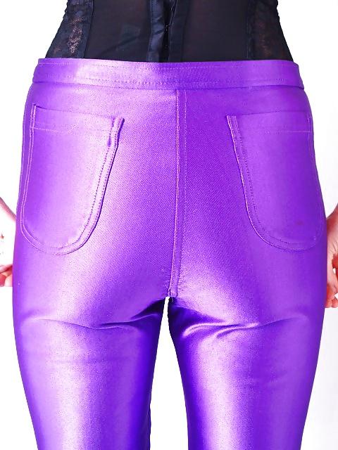 25P PURPLE SPANDEX DISCO PANTS