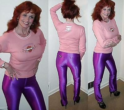 25P PURPLE SPANDEX DISCO PANTS