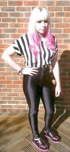 25P BLACK SPANDEX DISCO PANTS