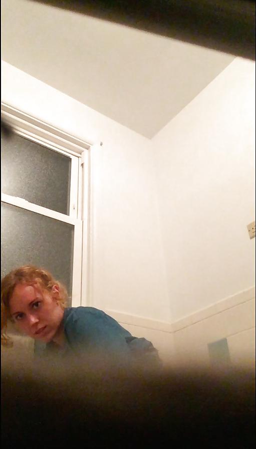 25P Innocent blonde prude looks into the camera