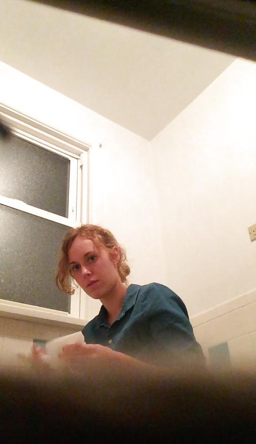 25P Innocent blonde prude looks into the camera