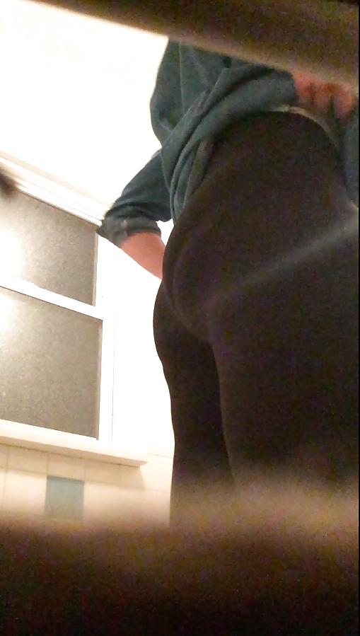 25P Innocent blonde prude looks into the camera