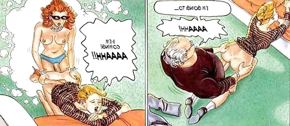 25P Lesbian strapon cartoon