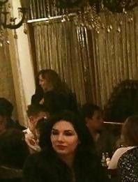 25P Spy sexy old + young in restaurant romanian