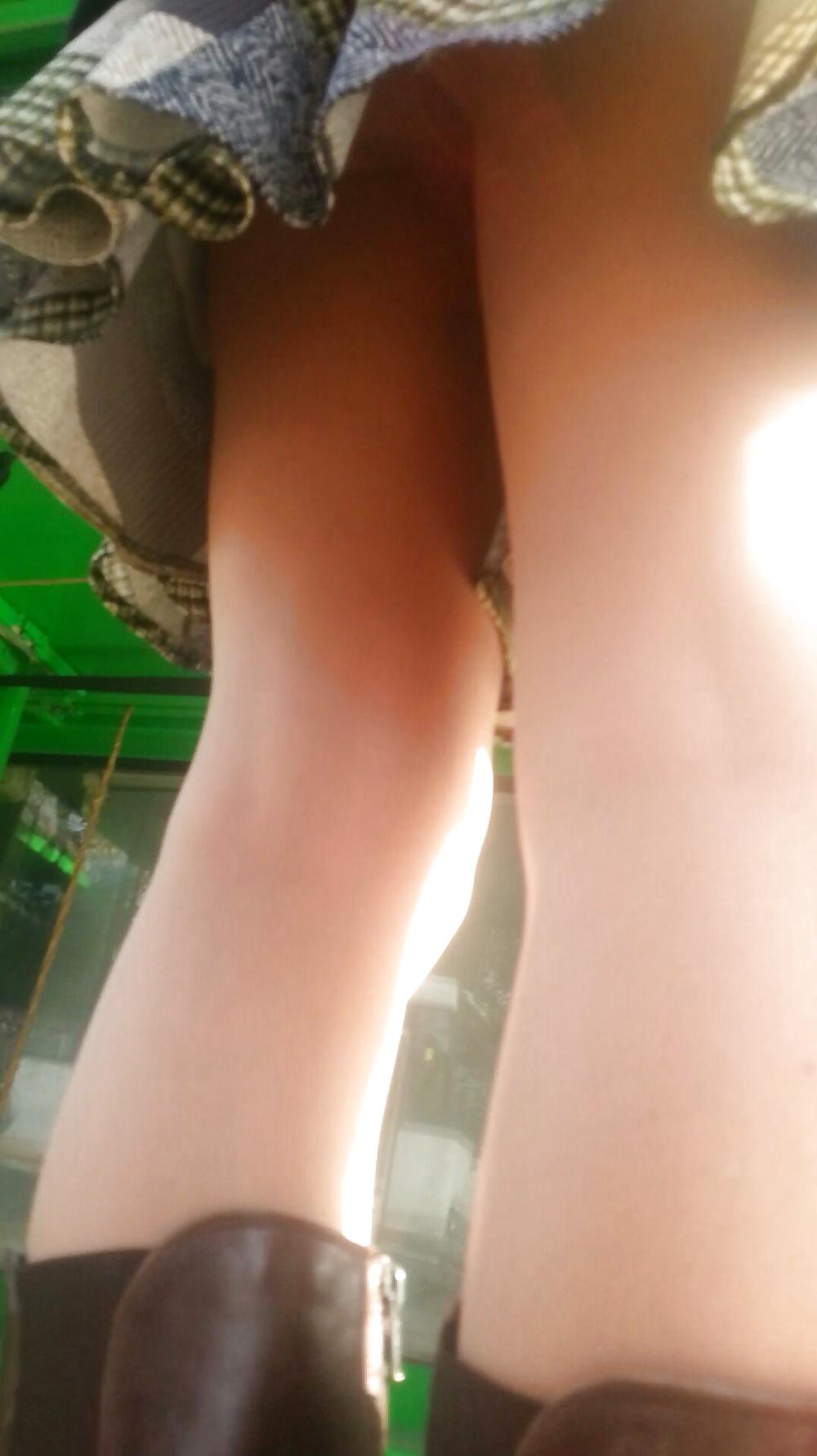 9P Spy sexy teens upskirt and nylon romanian