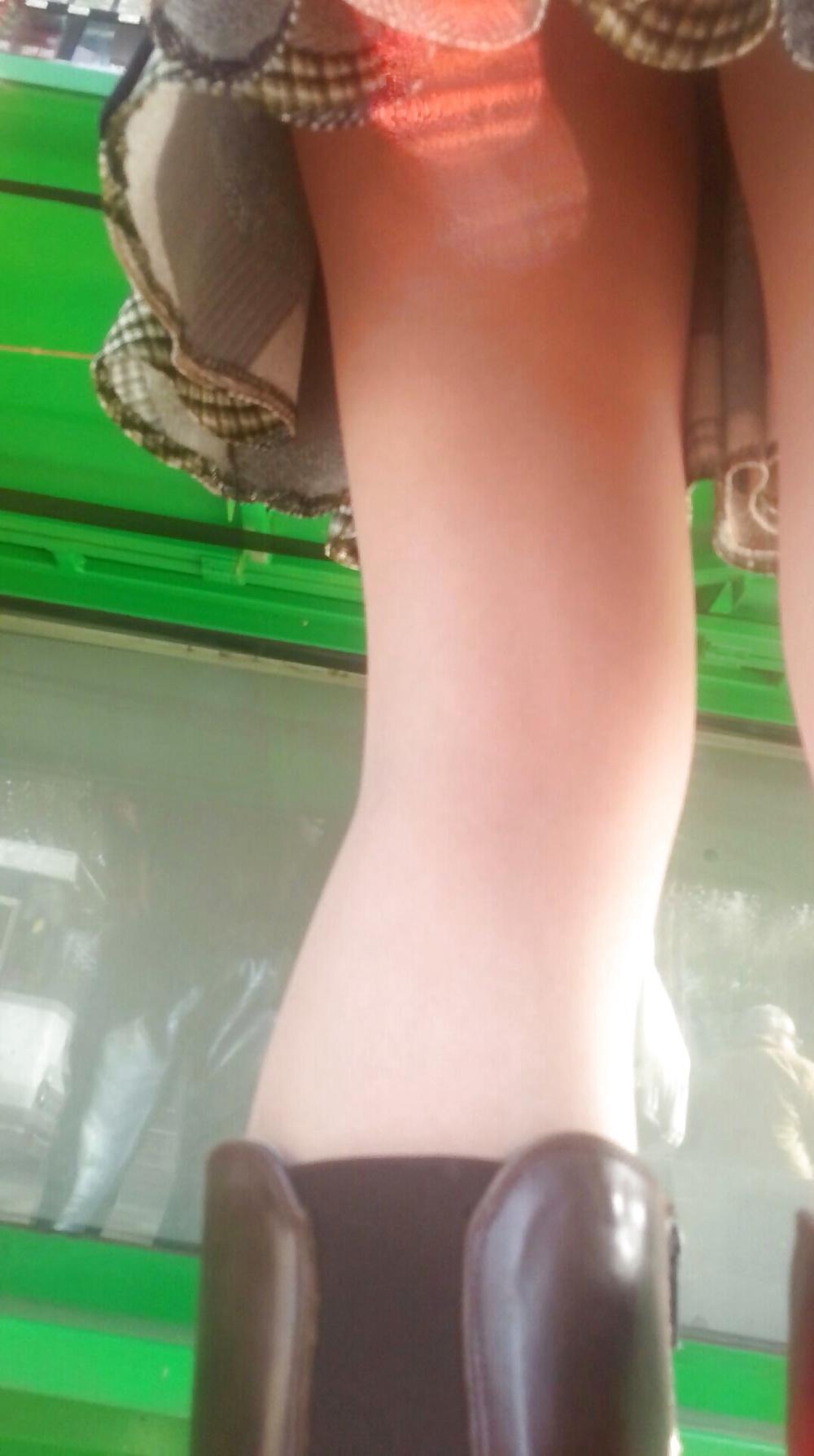 9P Spy sexy teens upskirt and nylon romanian