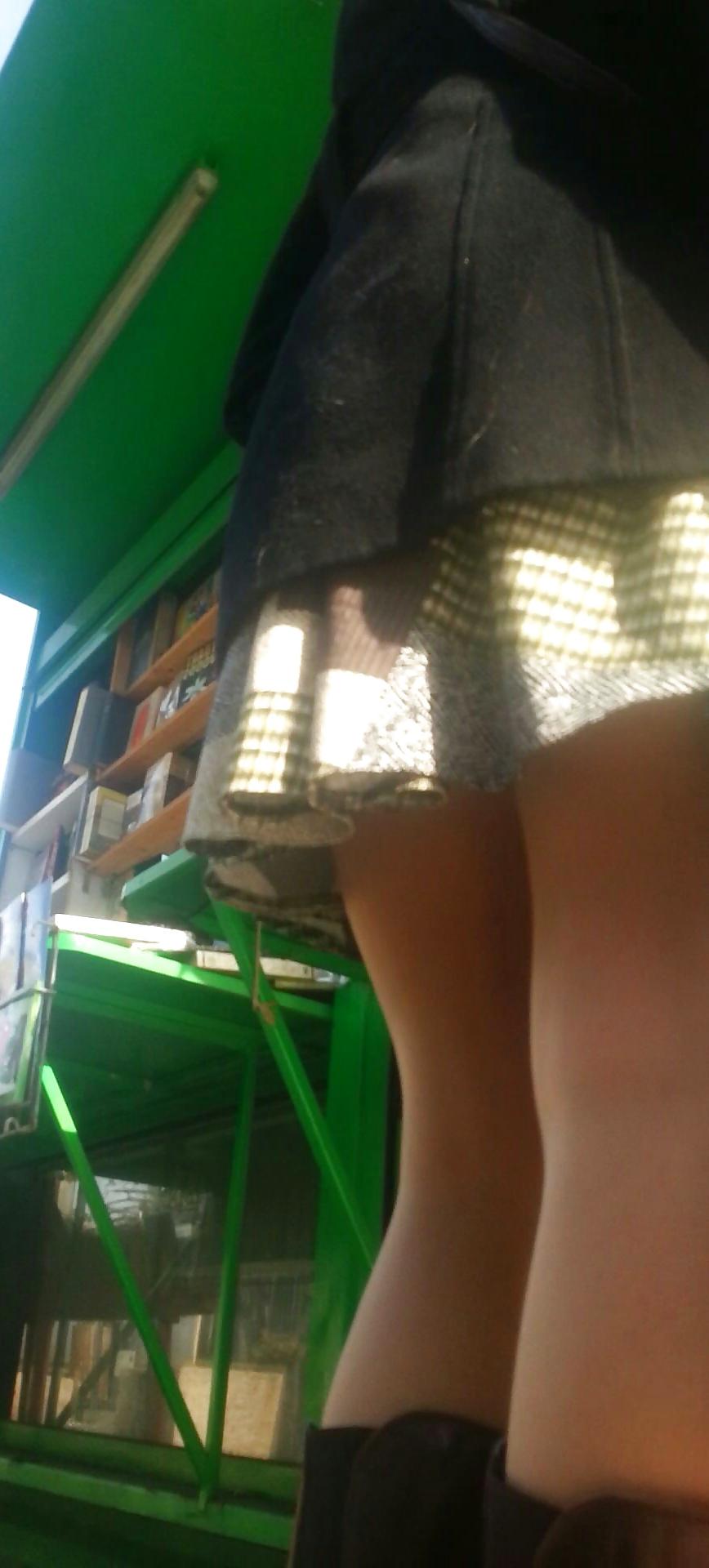 9P Spy sexy teens upskirt and nylon romanian