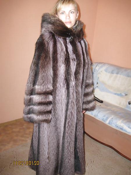 7P Super raccoon fur coats