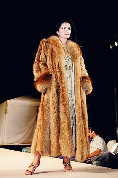 7P Super raccoon fur coats