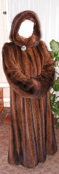 7P Super raccoon fur coats