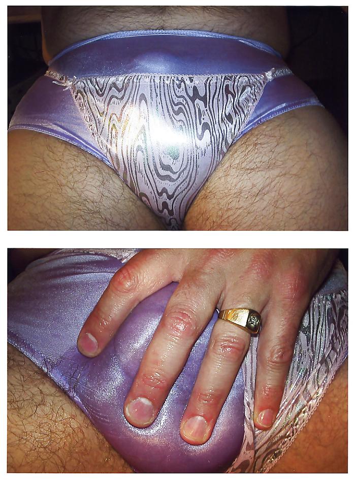 4P Shiny Purple Panty Cum