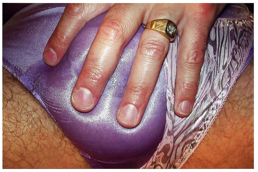4P Shiny Purple Panty Cum