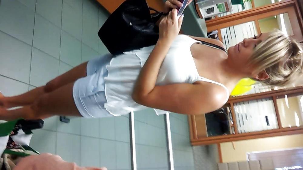 17P Candid Sexy Blonde Big Tits Tight Ass