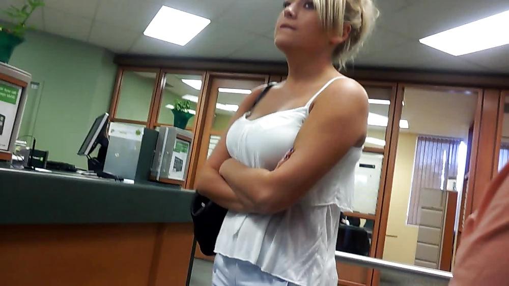 17P Candid Sexy Blonde Big Tits Tight Ass